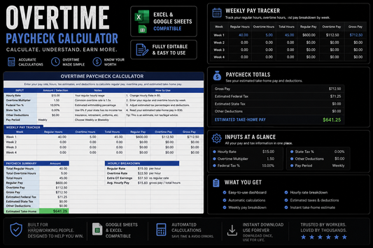 Overtime Paycheck Calculator